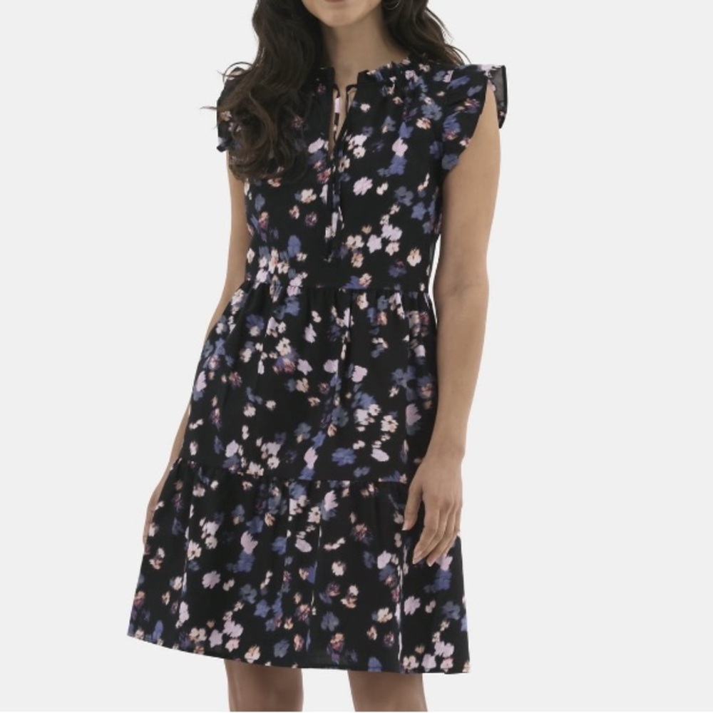 Time and Tru Women’s Flutter Sleeve Mini Dress, Size XL